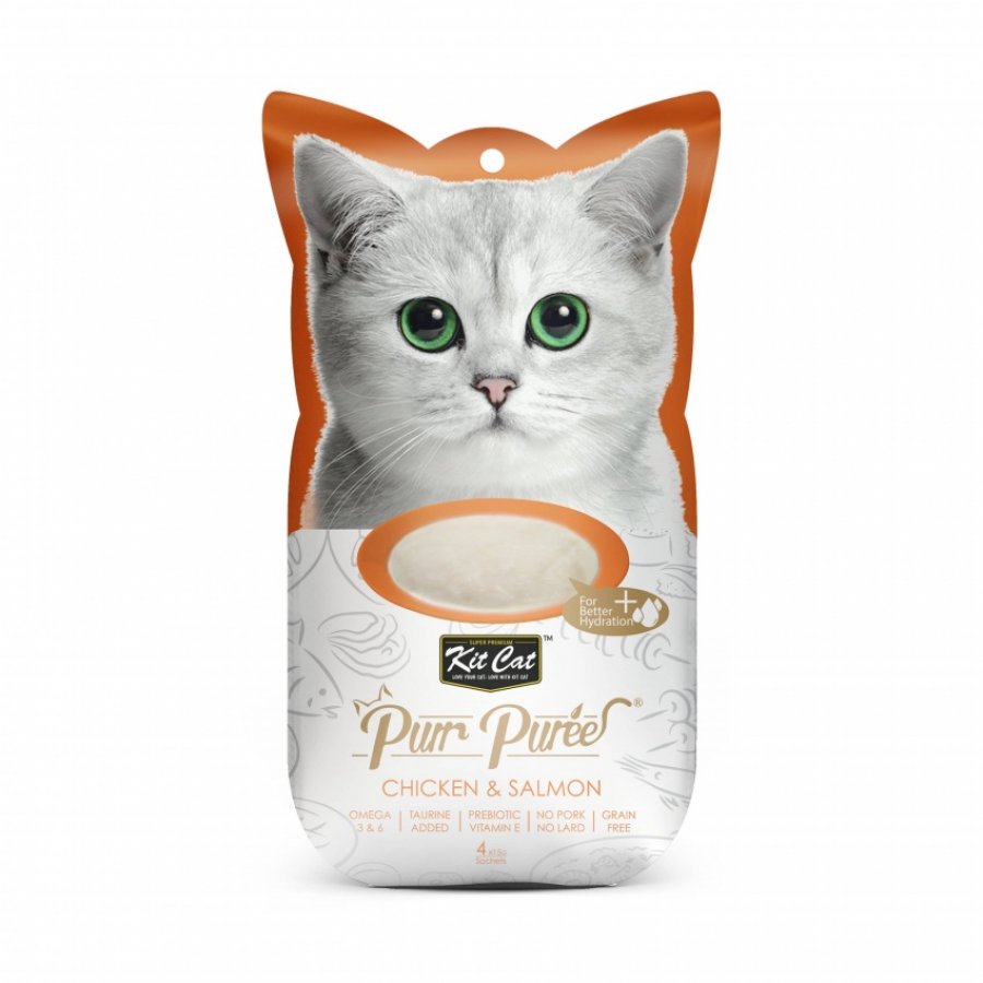 Kit-cat purr puree chicken & salmon 60 GR, , large image number null