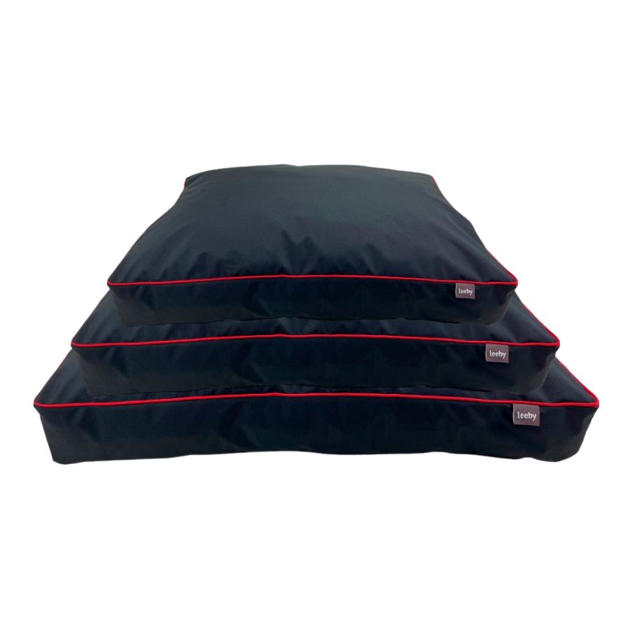 Leeby Colchoneta Impermeable Antipelo negra para perros, , large image number null