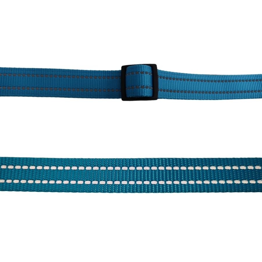 Collar azul reflectante con acolchado ajustable para perros, , large image number null