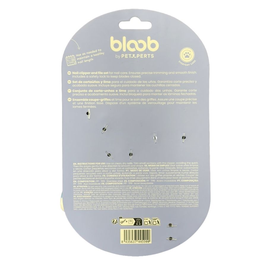 Bloob set corta u&ntilde;as y lima para perros, , large image number null