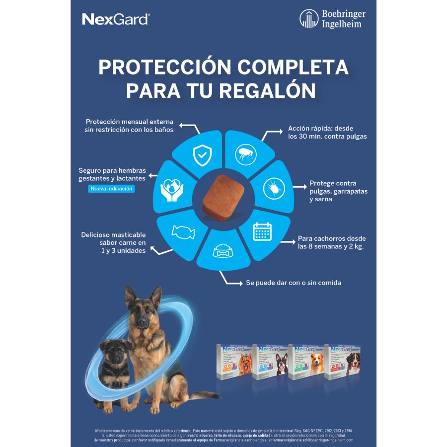Desparasitante Nexgard caja de 1 comp para perros de 2 a 4 KG, , large image number null