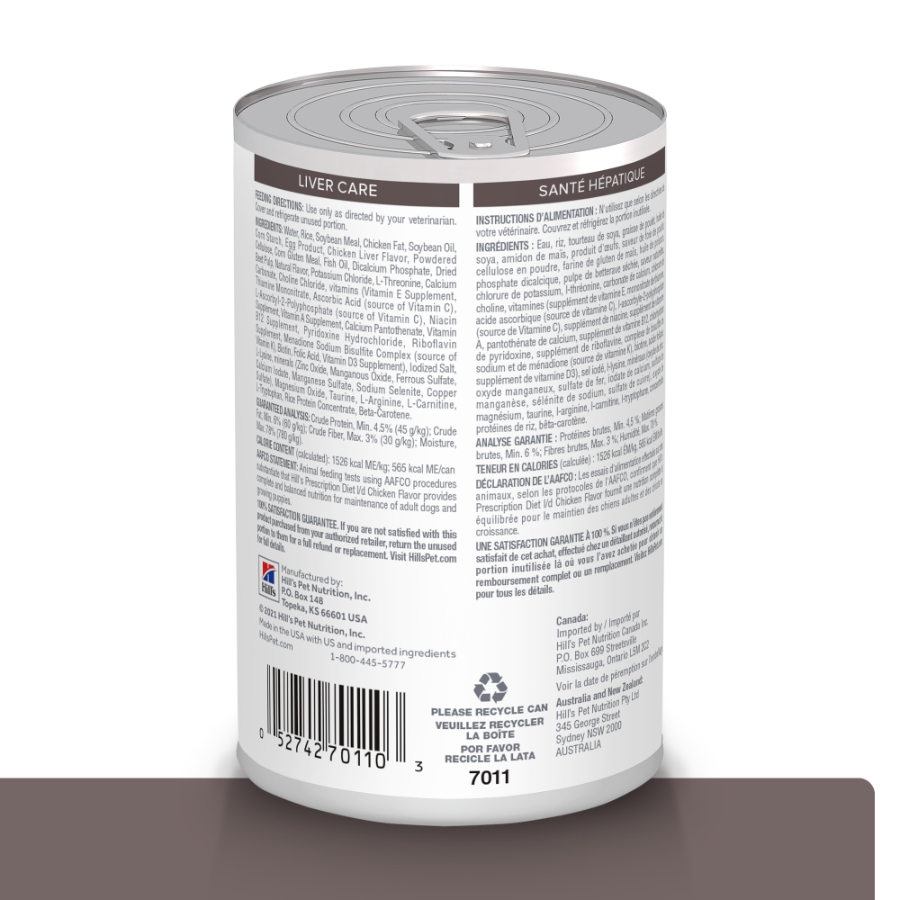 Hills Canine lata L/D Liver Care alimento húmedo para perros, , large image number null