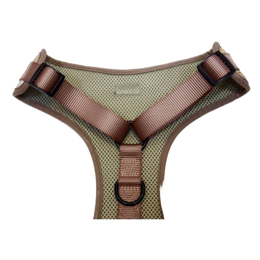 Arnés tipo camiseta ajustable estampado café para perros, , large image number null