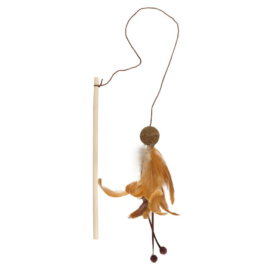 Flamingo Penken Caña con Plumas para gatos 27cm, , large image number null