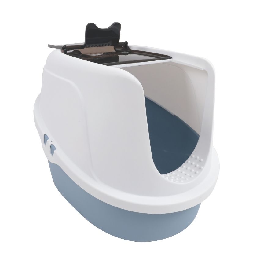 Mpets eco tima arenero para gato talla m azul oceano