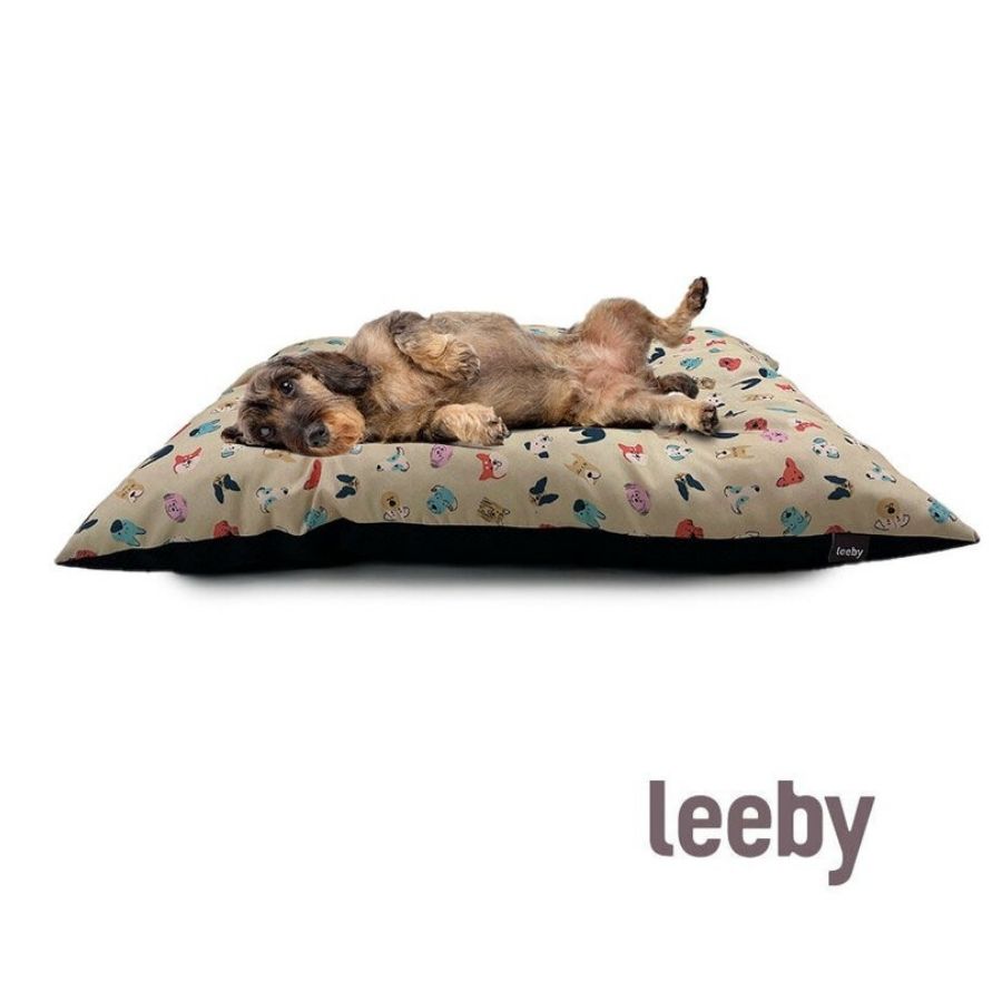 Leeby Cojín Acolchado Beige con Comics para perros, , large image number null