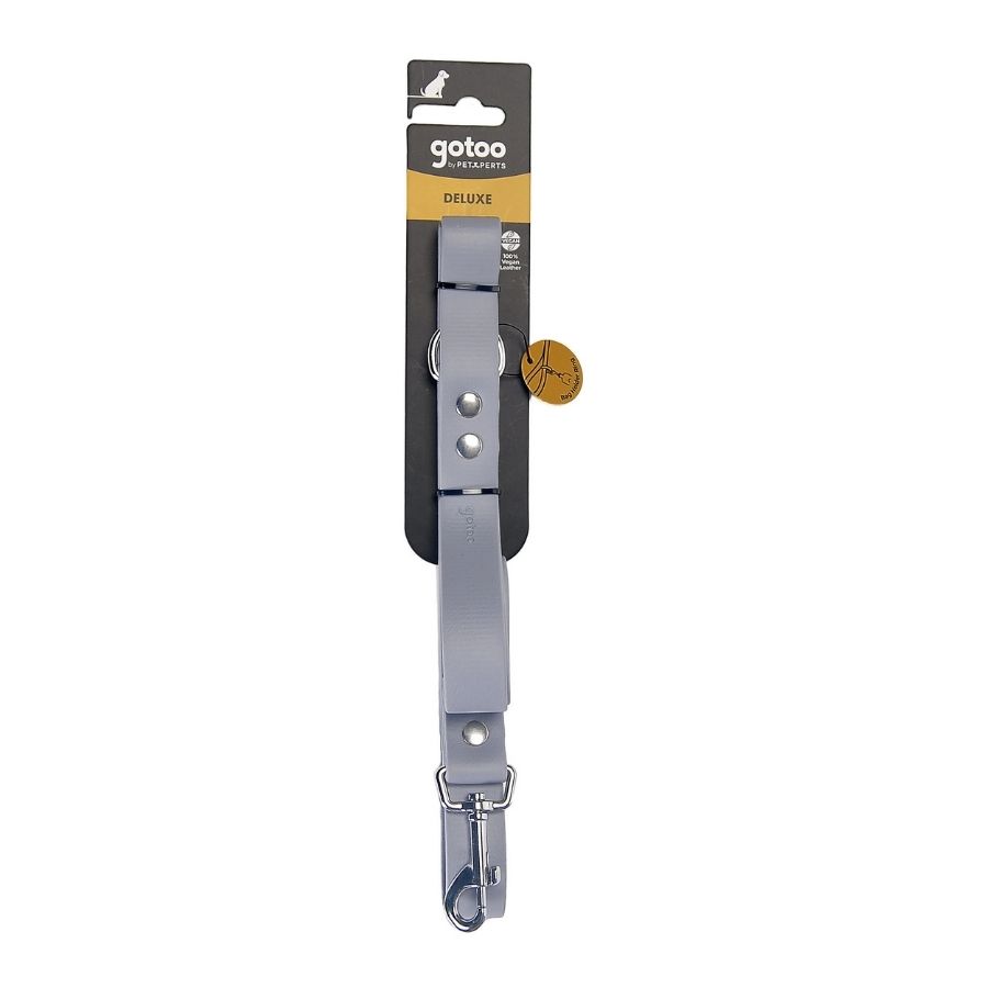 Correa gris impermeable con anilla portabolsas para perros, , large image number null