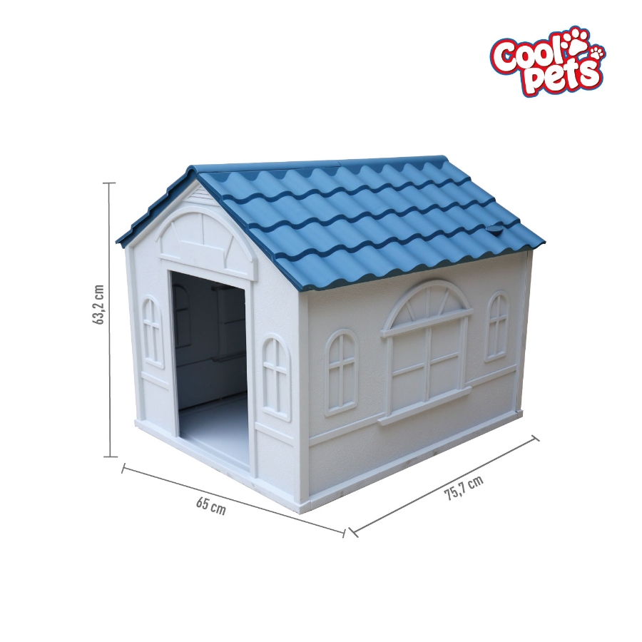 Casa Coolpets Techo Azul Tama&ntilde;o M, , large image number null