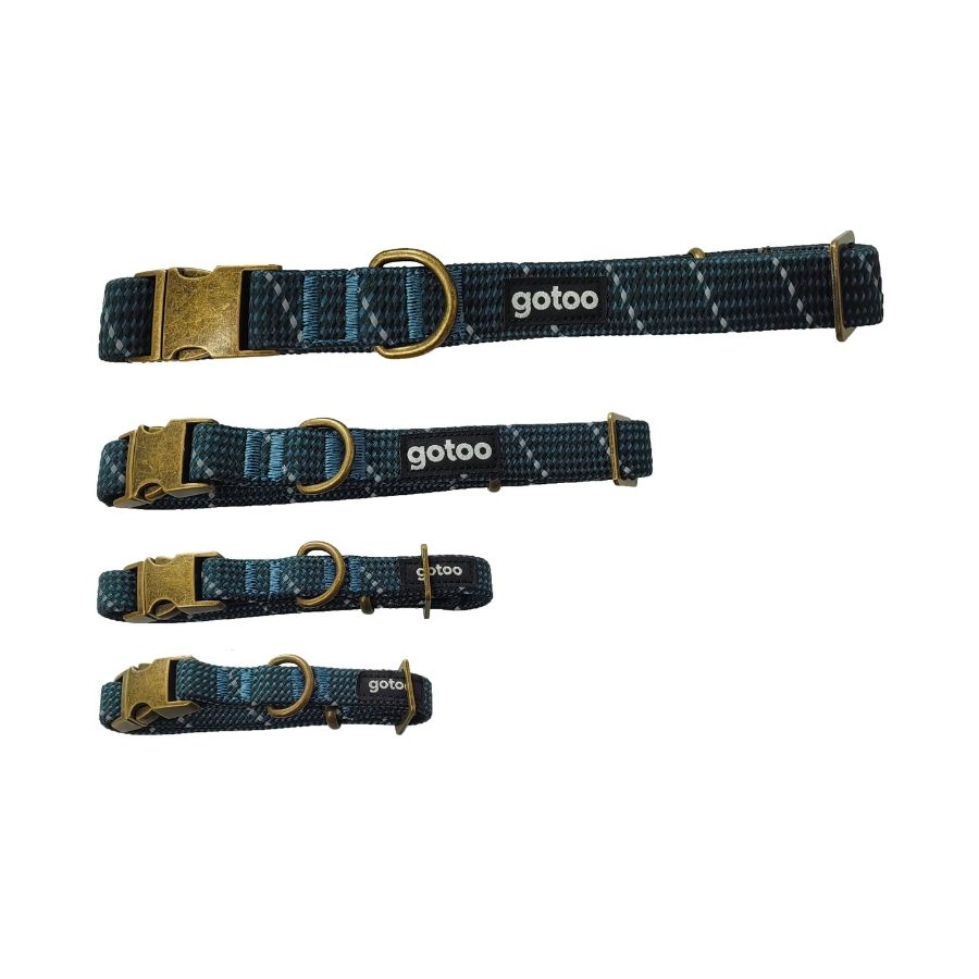 Gotoo deluxe webbing azul collar, , large image number null