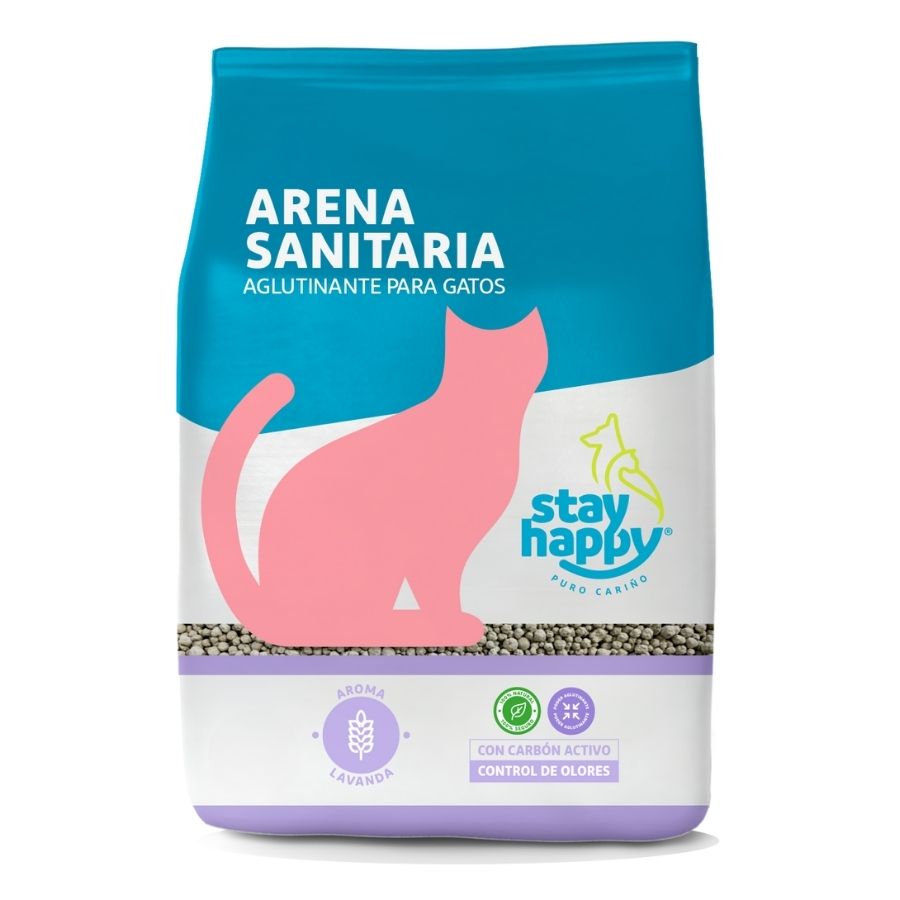 Arena sanitaria aglutinante lavanda stay happy, , large image number null