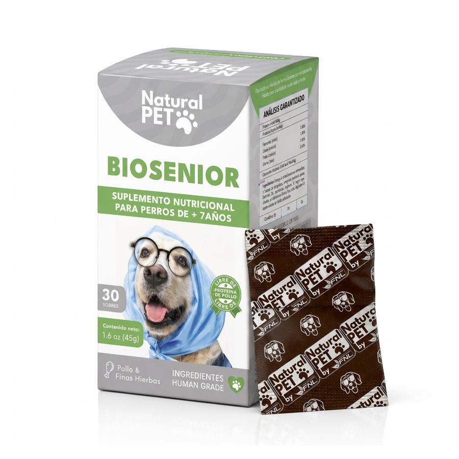 Biosenior natural pet 30 sachets soporte para perros senior, , large image number null
