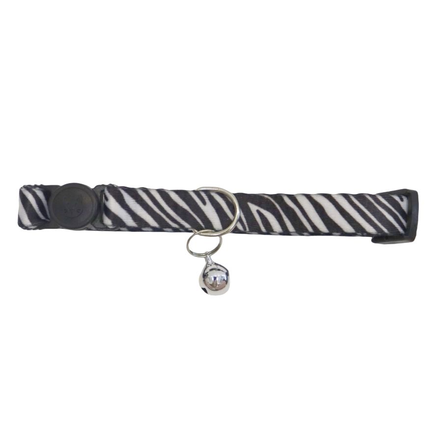 Collar con estampado de cebra para gatos, , large image number null