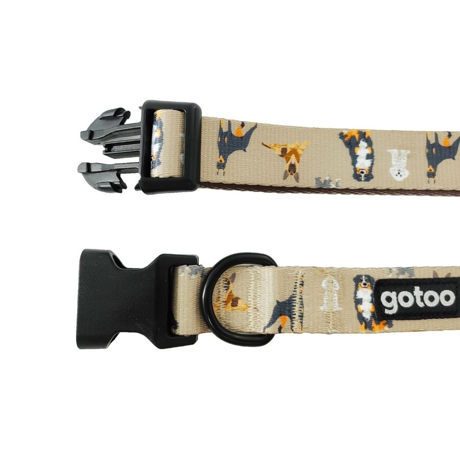 Collar con estampado de perritos ajustable para perros, , large image number null