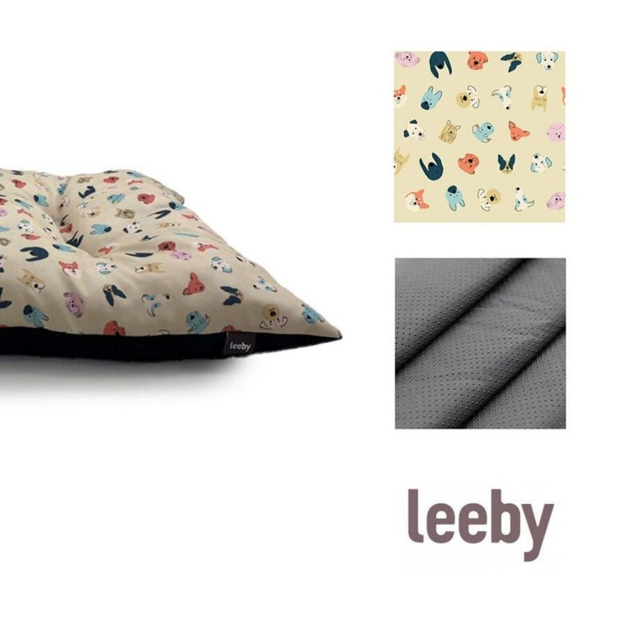 Leeby Cojín Acolchado Beige con Comics para perros, , large image number null