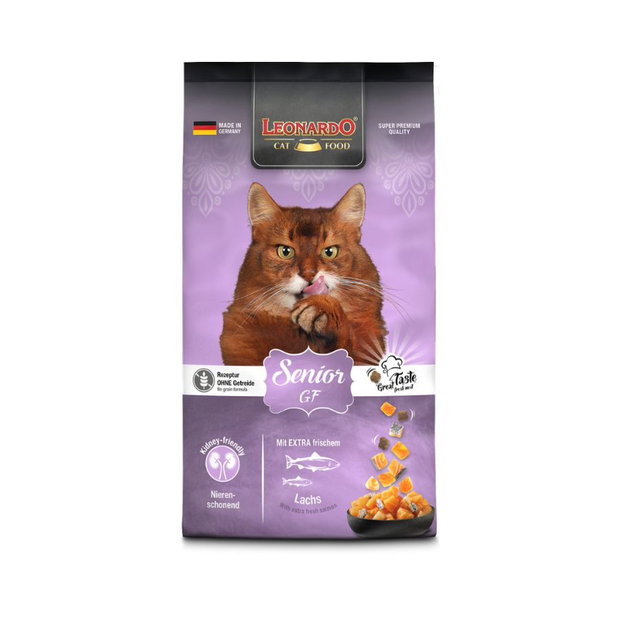 Leonardo alimento seco para gatos adult senior libre de granos sabor salm&oacute;n, , large image number null
