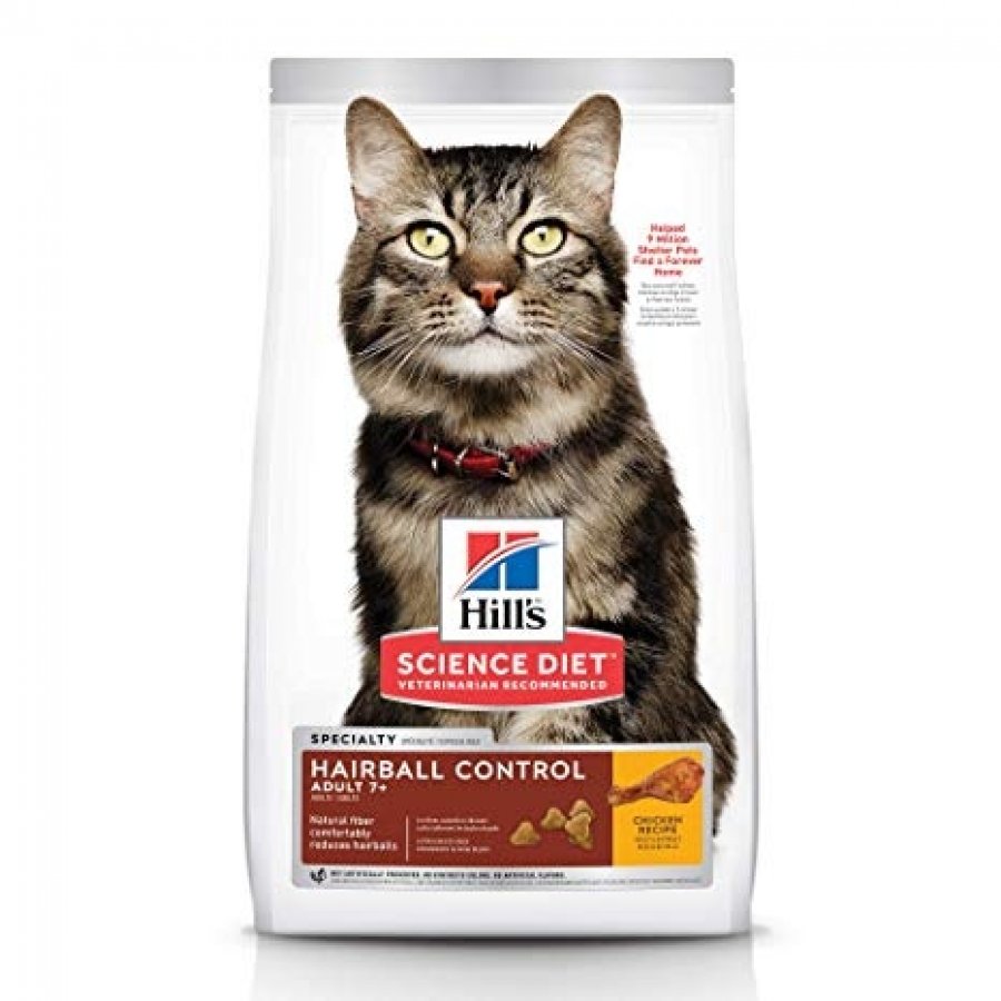 Hills feline adult mature hairball control 7+ 1.58 KG alimento para gato, , large image number null