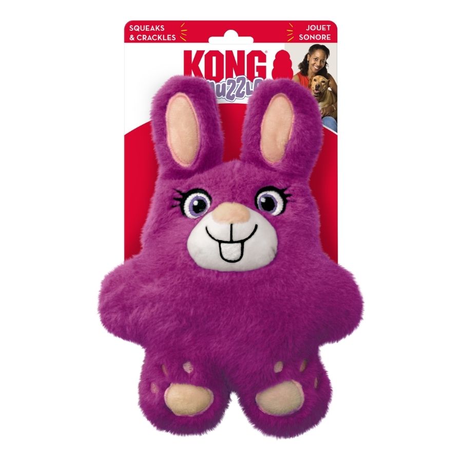 Peluche de conejo purpura para perros - talla M