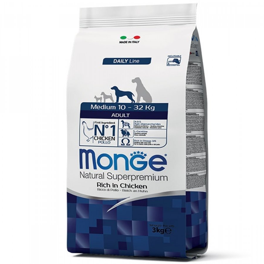 Monge Medium adulto sabor pollo alimento para perros