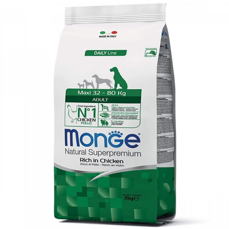 Monge Maxi adulto sabor pollo alimento para perros 12 KG