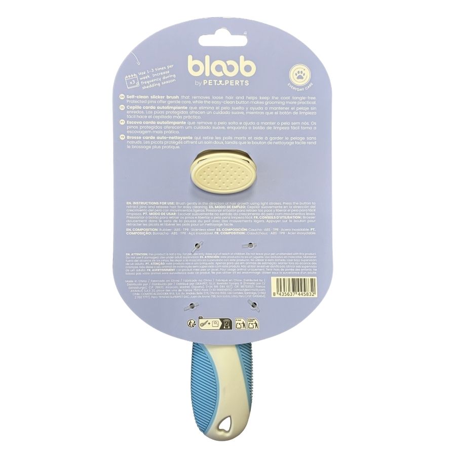 Bloob cepillo slicker autolimpiante para perros, , large image number null