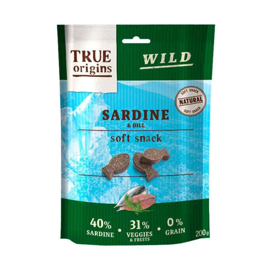 True Origins Wild soft sardina & eneldo snack para perros, , large image number null