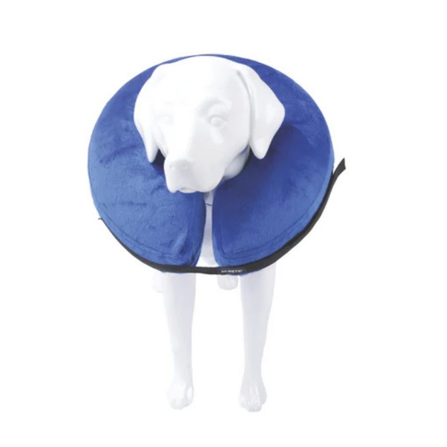 Mpets Collar protector inflable color azul para perros, , large image number null