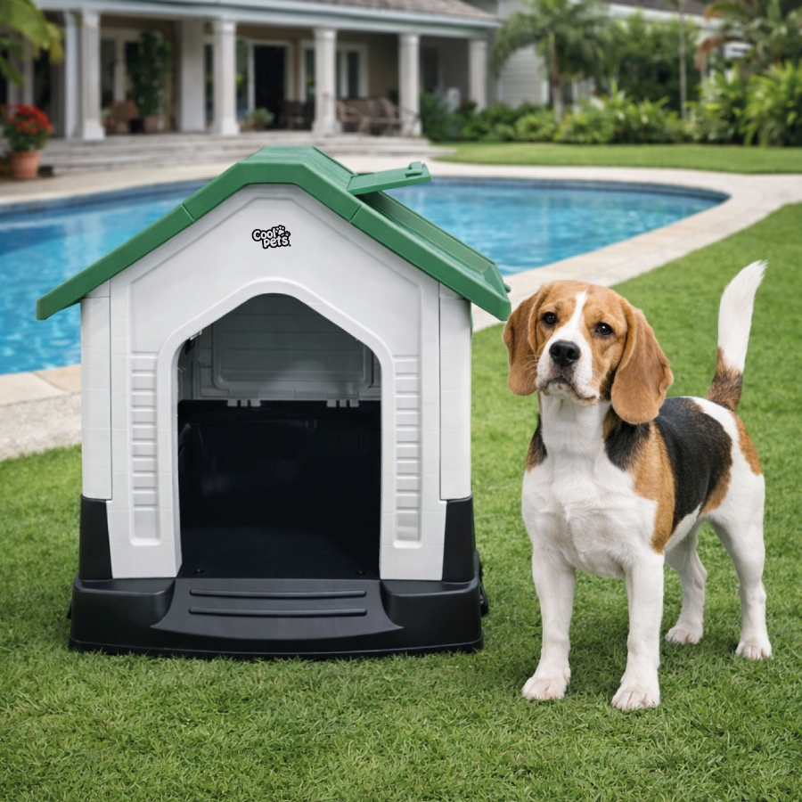 Casa Coolpets Verde Con Respirador Tama&ntilde;o M, , large image number null