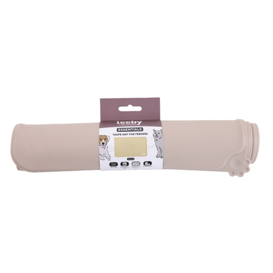 Leeby alfombrilla para mascotas para platos color taupe, , large image number null