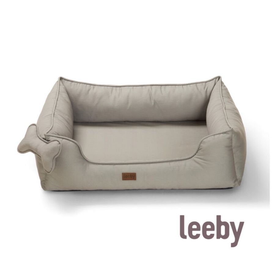 Leeby dog premium bed taupe