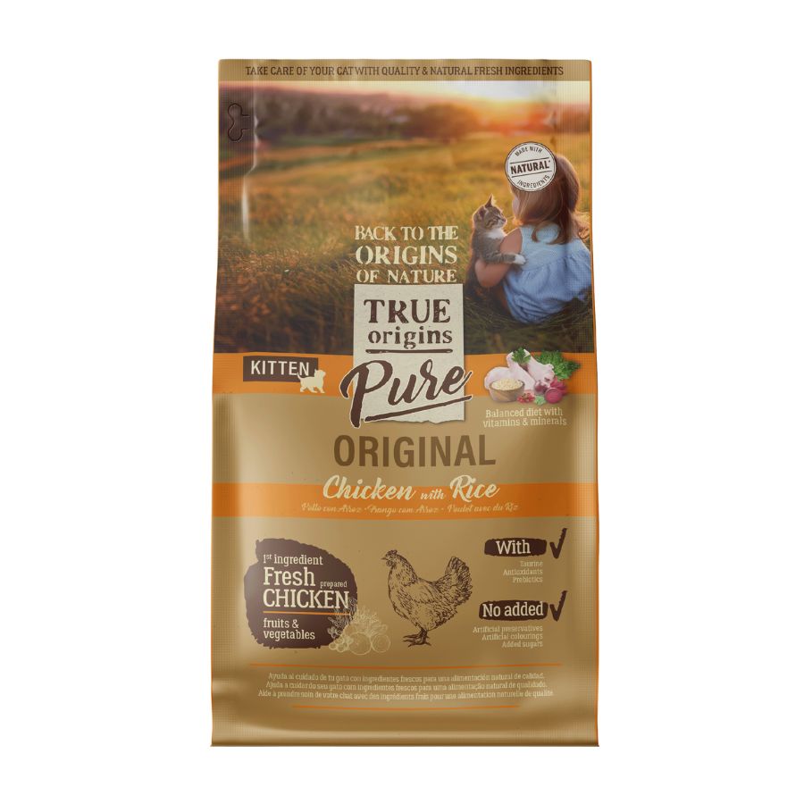 True Origins Cat Kitten Chicken Poultry alimento para gato, , large image number null