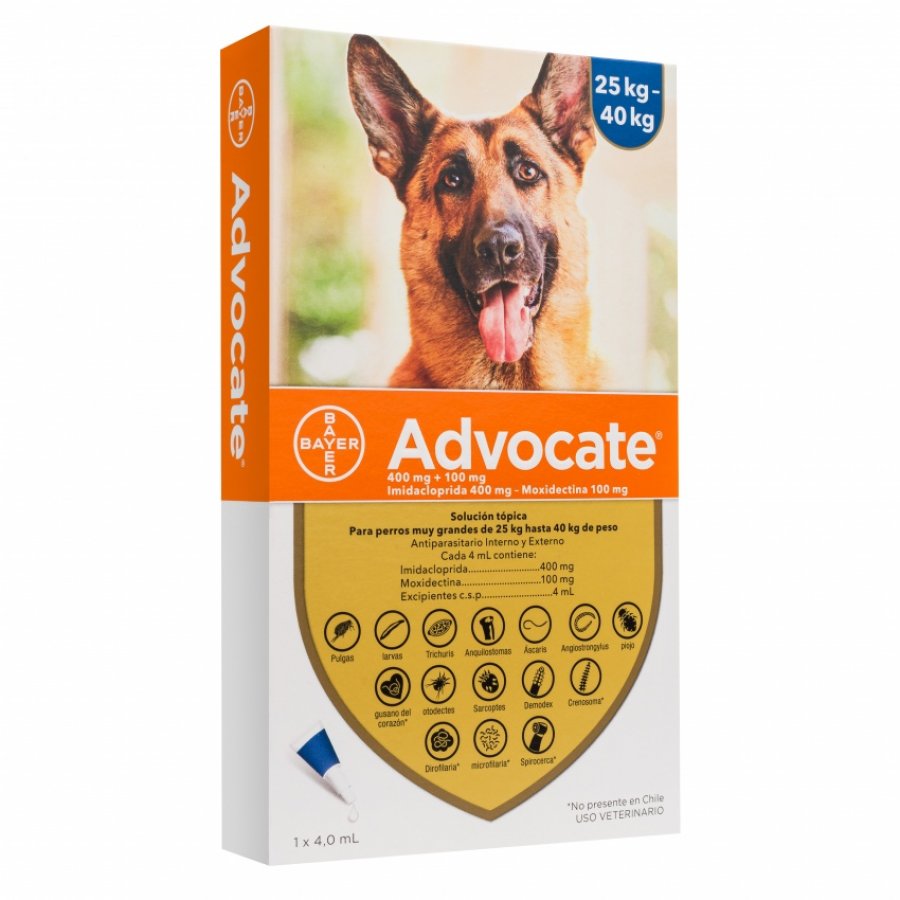 Advocate Perros 25 A 40Kg Antiparasitarios, , large image number null
