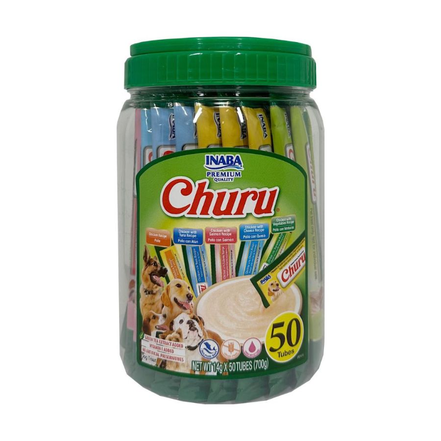 Dog churu variedades pollo 50tubos 700GR snack para perros