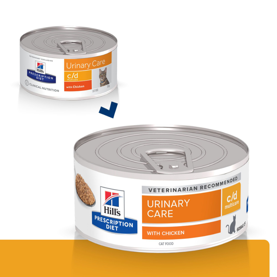 Hills Feline lata Multicare pollo C/D alimento húmedo para gatos 155 GR, , large image number null