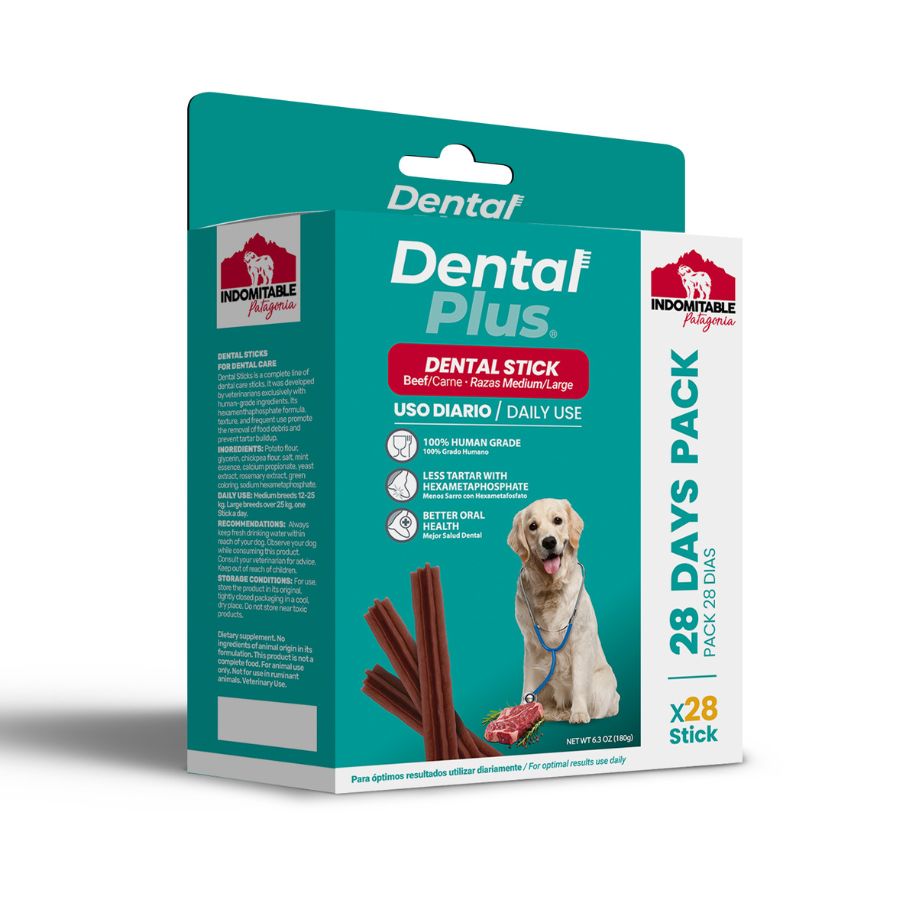 Stick dental plus para perros 28und sabor carne, , large image number null