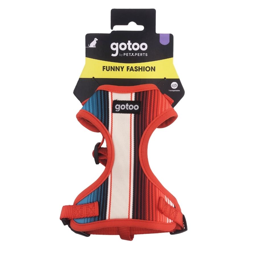 Arnés ajustable de rayas multicolor para perros, , large image number null