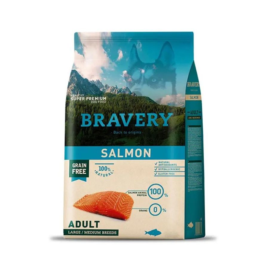 Bravery Salmon Adult alimento para perro, , large image number null