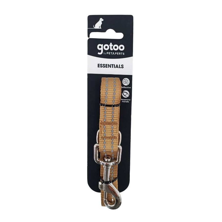 Correa beige reflectante con asa acolchada para perros, , large image number null