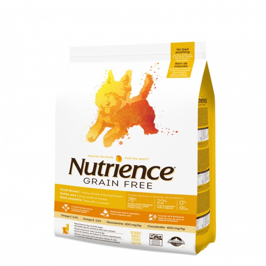 Nutrience libre de granos sabor Pavo con Pollo Y Arenque alimento para perros