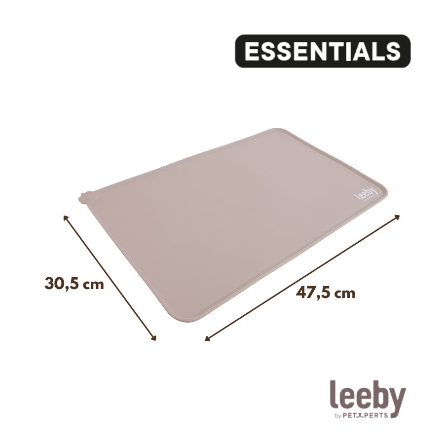 Leeby alfombrilla para mascotas para platos color taupe, , large image number null
