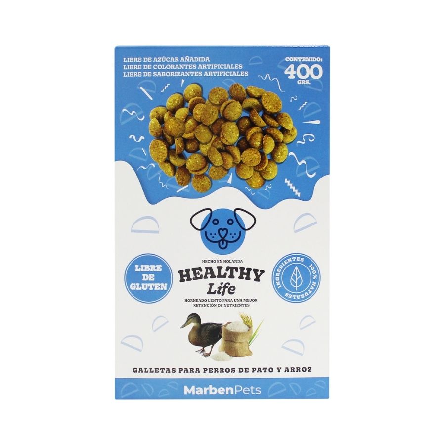 Healthy life galleta para perros de hipoalergénico pato y arroz sin gluten, , large image number null