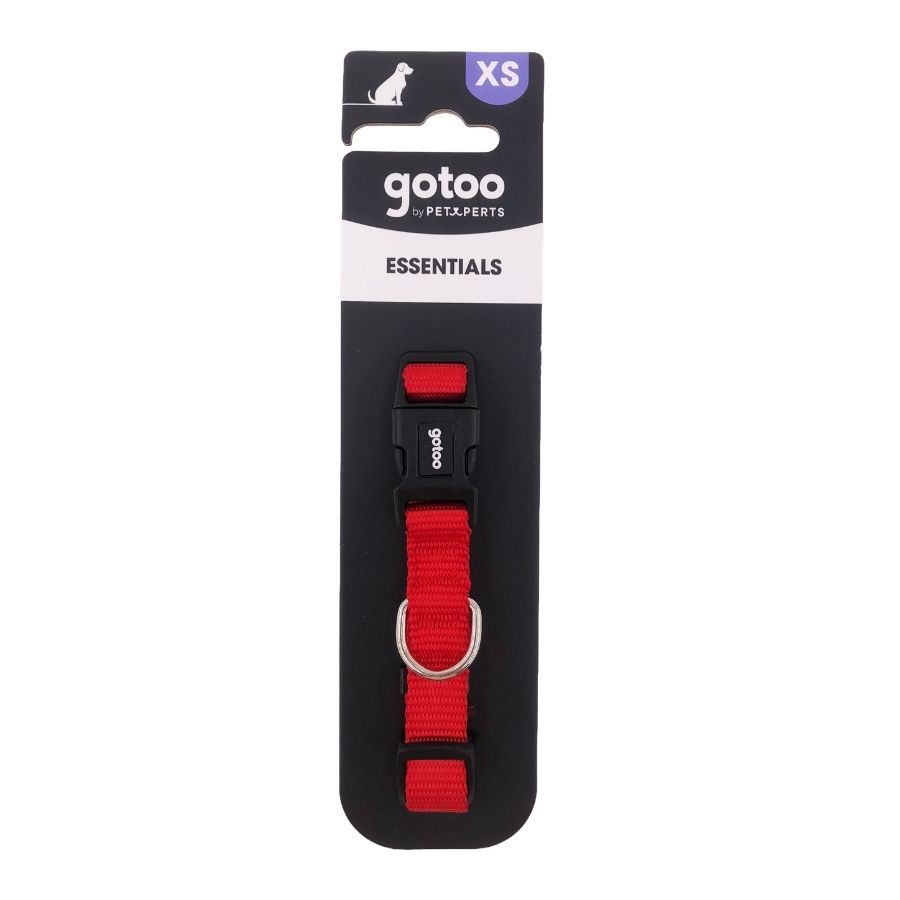 Gotoo collar básico rojo para perro Talla XS, , large image number null