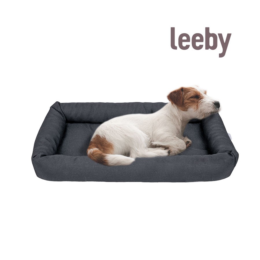 Leeby Colchoneta Suave Negra para perros