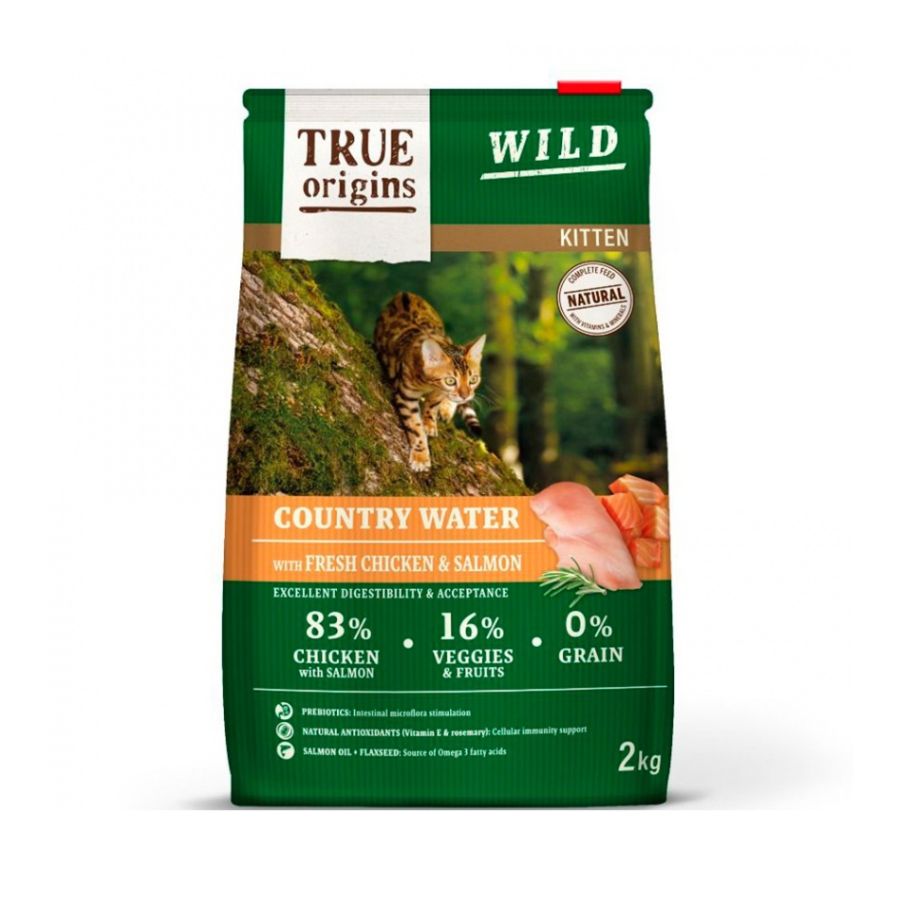 True Origins Wild Cat Kitten Country Water alimento para gato, , large image number null