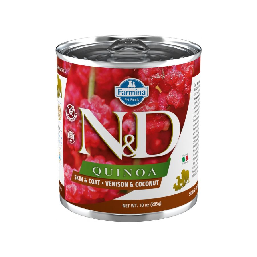 N&D alimento húmedo dog quinoa venison coconut 285 GR, , large image number null