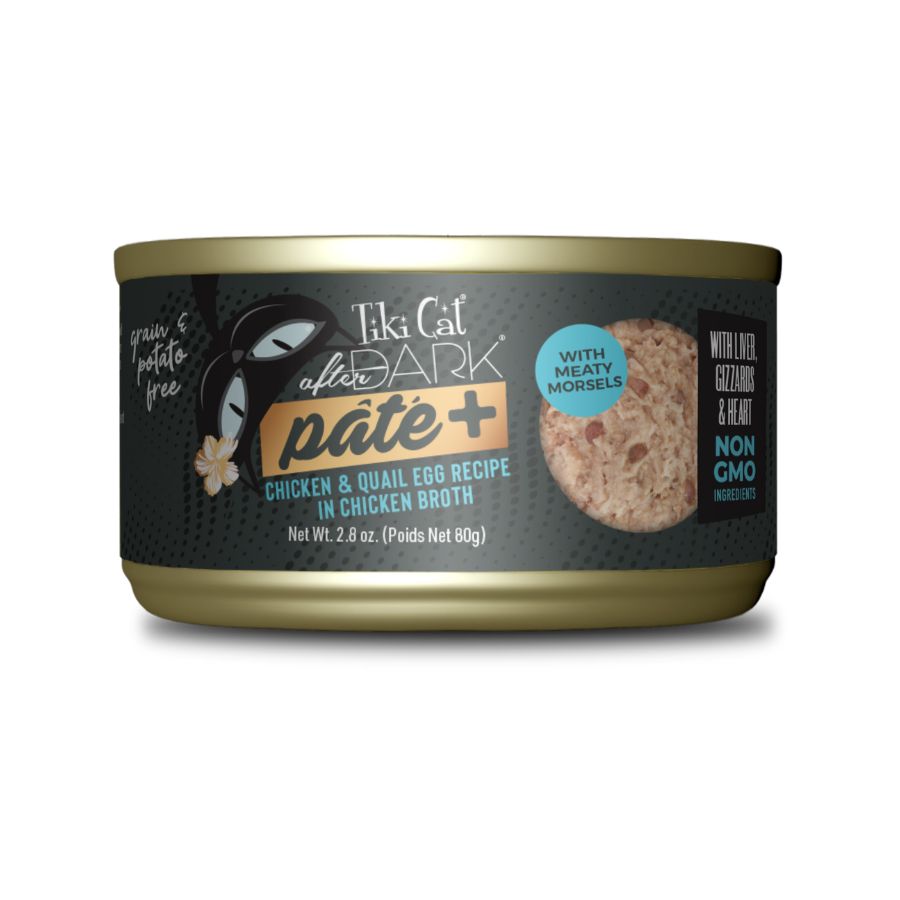 Tiki cat after dark pate + pollo y huevo de codorniz 80GR, , large image number null