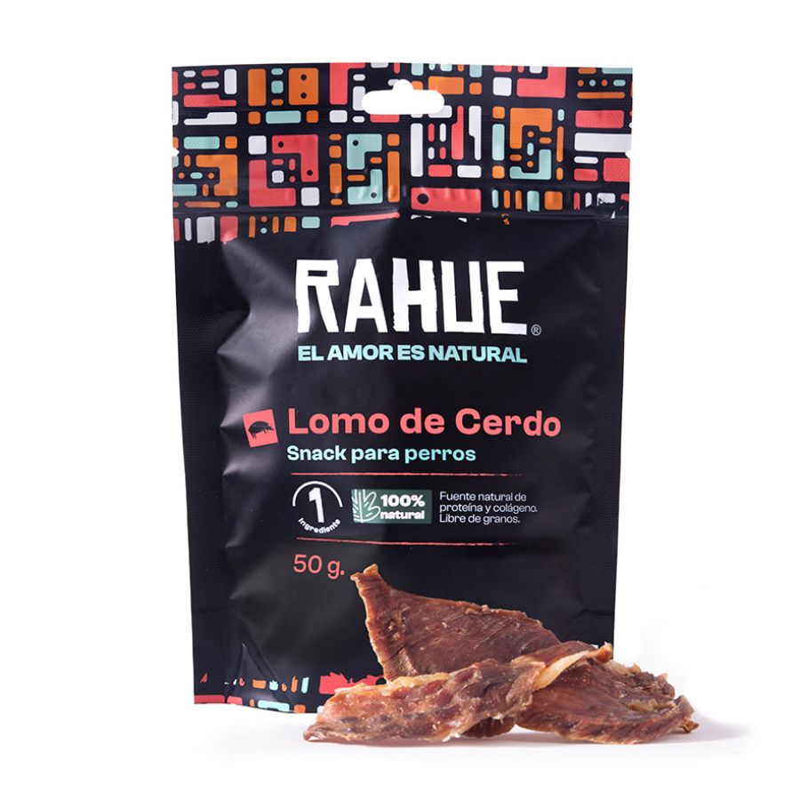 Lomo de cerdo rahue snack natural para perros 50 GR
