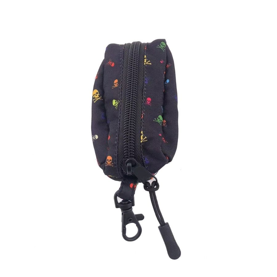 Porta bolsas con diseño de calavera gris, , large image number null
