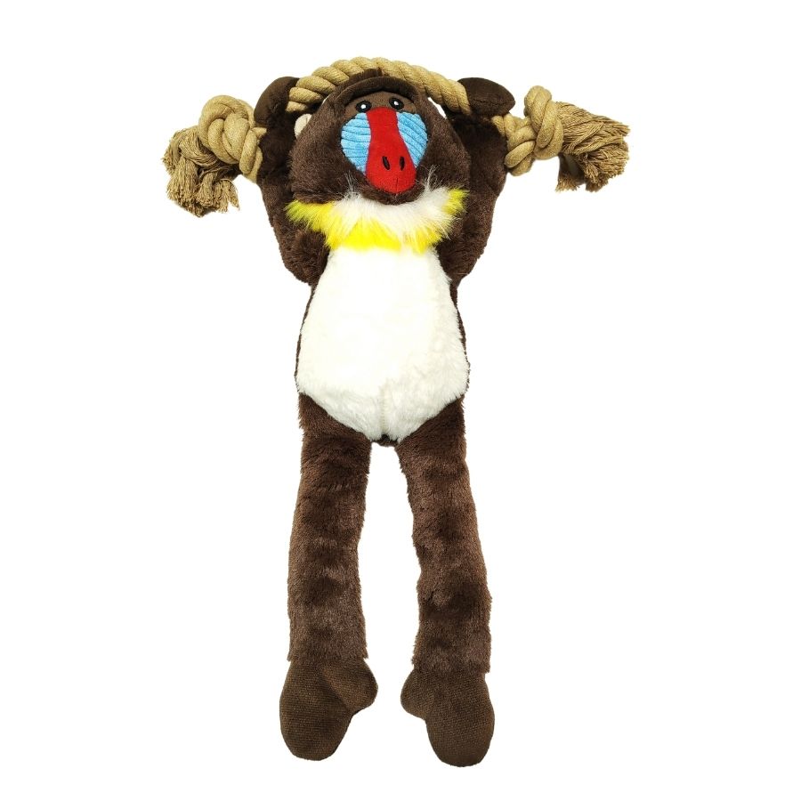 Mono de peluche con sonido y cuerda para perro, , large image number null
