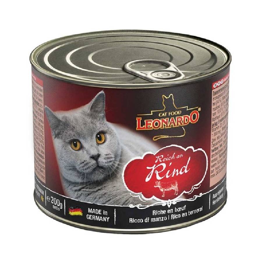 Leonardo lata quality selection ternera alimento húmedo para gatos 200 GR, , large image number null