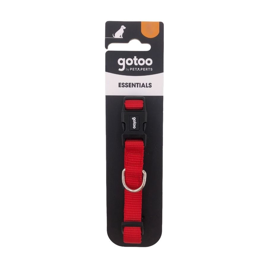 Collar rojo ajustable para perros
